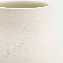 Vase*alinea Grand vase en grès moucheté H45cm - Blanc