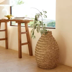 Vase*alinea Grand vase en jonc de mer tressé H60cm - Naturel