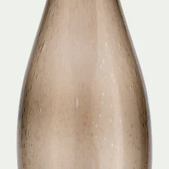 Vase|Décoration À Poser*alinea Grand vase en verre bullé H60cm - Marron