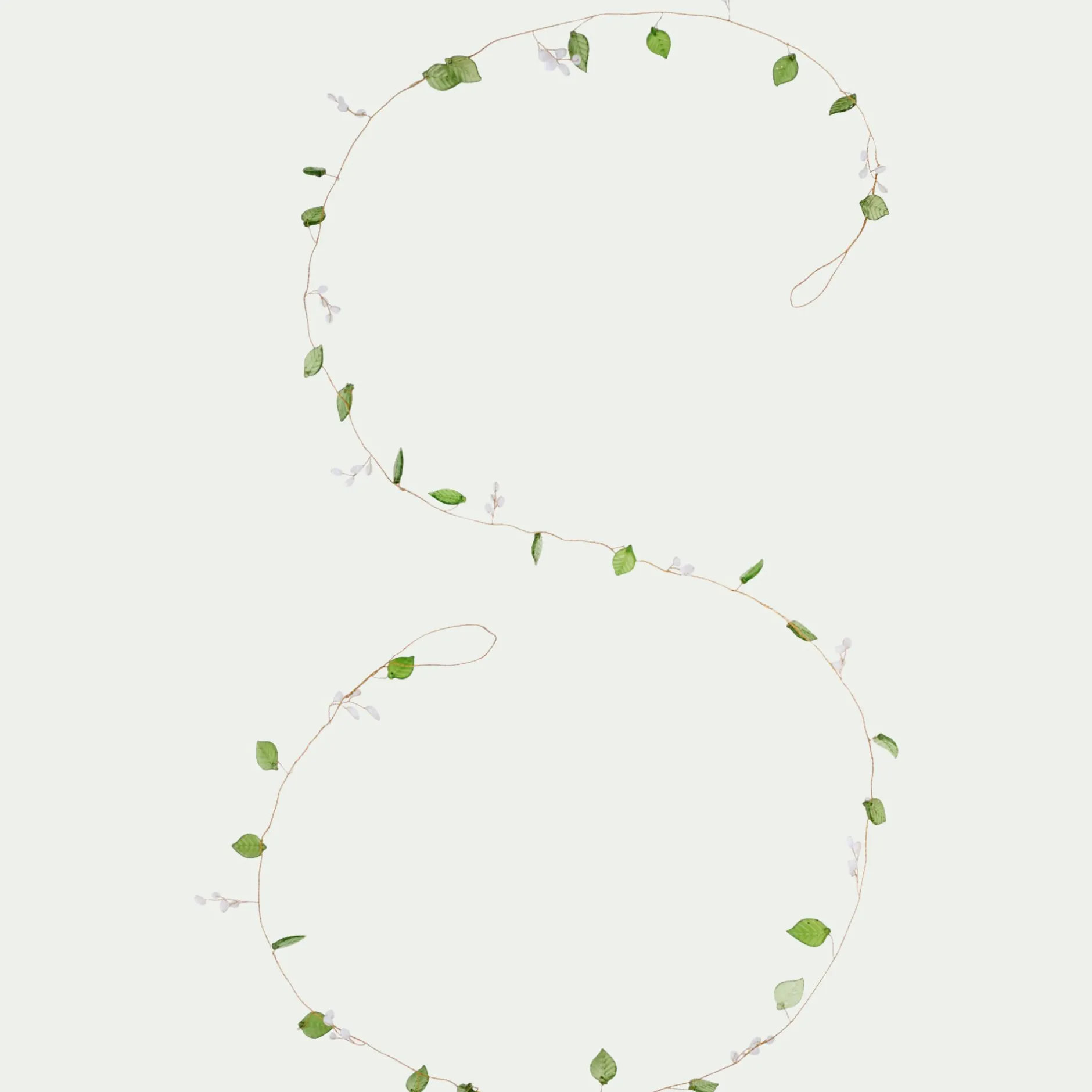 Guirlande De Noël*alinea Guirlande de Noël en feuilles en verre et perles L183cm - Vert