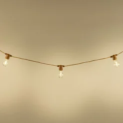 Luminaire Exterieur|Lampes Solaires & Nomades*alinea Guirlande lumineuse solaire en jute - 8m Naturel