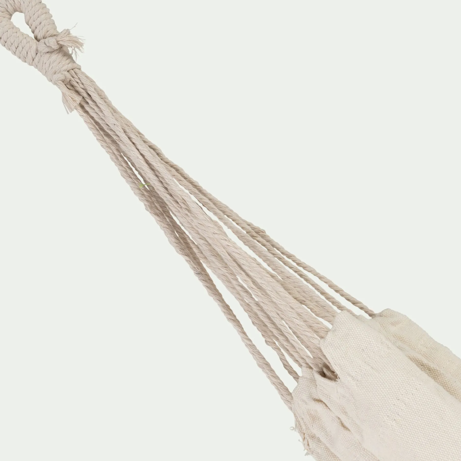 Hamac*alinea Hamac en coton avec finition en macramé - blanc ventoux