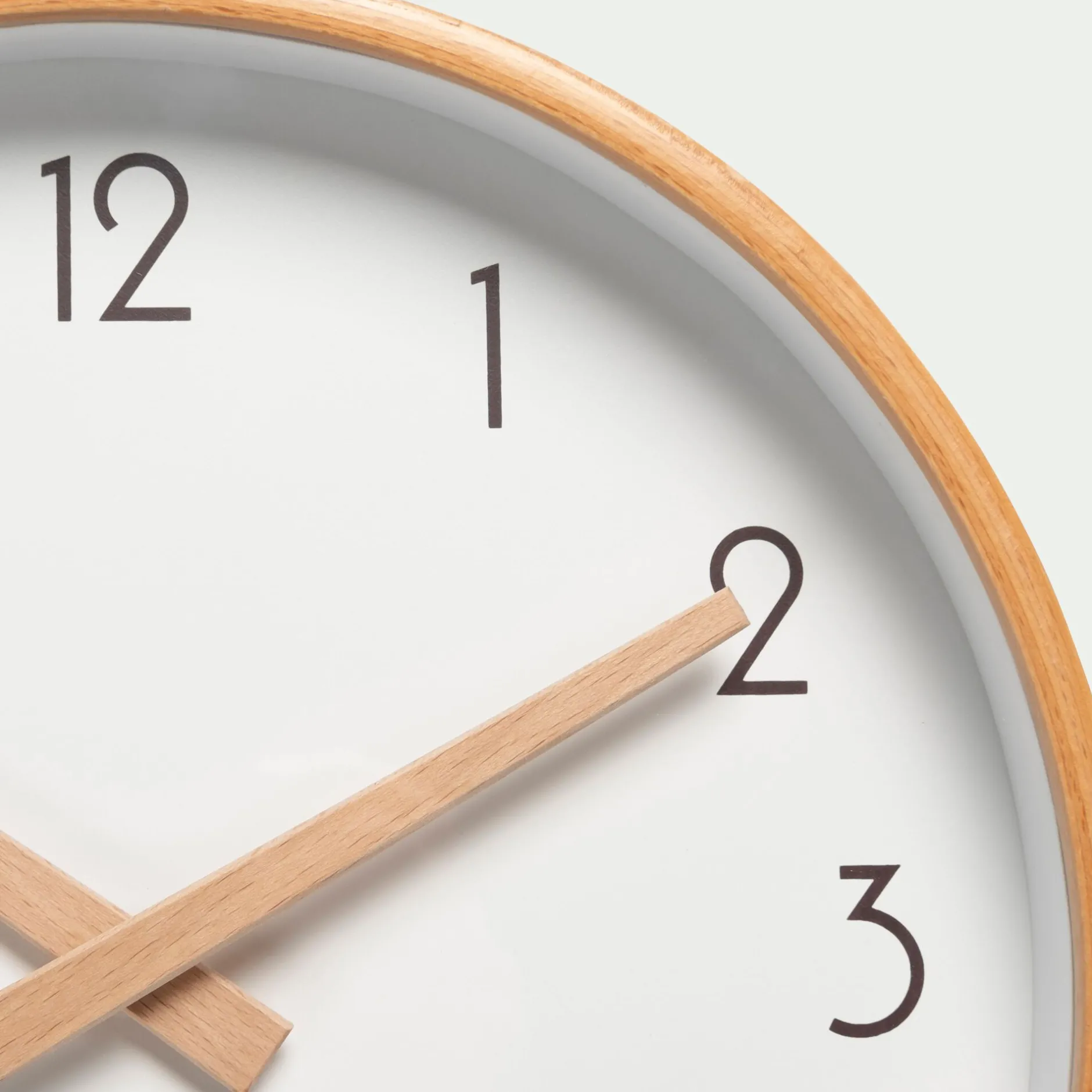 Horloge*alinea Horloge en bois de hêtre D26cm - naturel Blanc