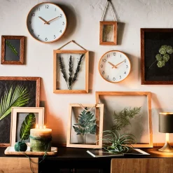 Horloge*alinea Horloge en bois de hêtre D26cm - naturel Blanc