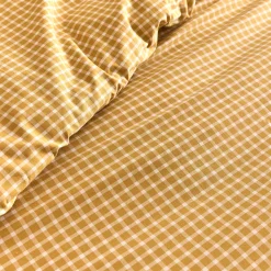 Housse De Couette*alinea Housse de couette en coton motif carreaux 240x220cm - Jaune