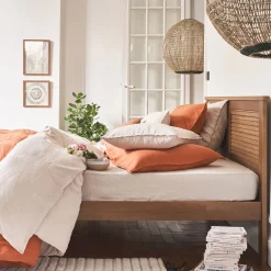 Housse De Couette*alinea Housse de couette en lin lavé 240x220cm - rustrel Marron