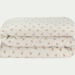 Housse De Couette*alinea Housse de couette en lin et coton motif argan 240x220cm - Jaune