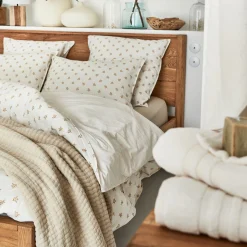 Housse De Couette*alinea Housse de couette en lin et coton motif argan 240x220cm - Jaune