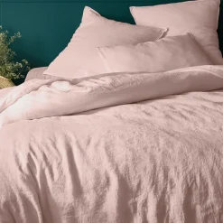 Housse De Couette*alinea Housse de couette en lin lavé 240x220cm - rosa Rose