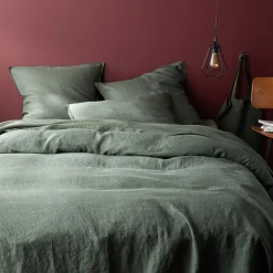 Housse De Couette*alinea Housse de couette en lin lavé 240x220cm - cèdre Vert