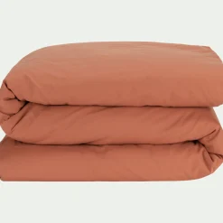 Housse De Couette*alinea Housse de couette en percale de coton 240x220cm - brun rustrel Marron