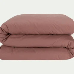 Housse De Couette*alinea Housse de couette en percale de coton 240x220cm - brun rhassoul Marron