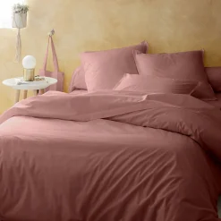 Housse De Couette*alinea Housse de couette en percale de coton 240x220cm - brun rhassoul Marron