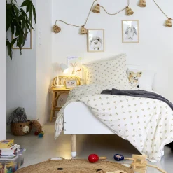 Bureau Enfant|Linge De Lit Enfant*alinea Housse de couette enfant 140x200cm et 1 taie d'oreiller 63x63cm - motifs argan Jaune