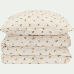 Bureau Enfant|Linge De Lit Enfant*alinea Housse de couette enfant 140x200cm et 1 taie d'oreiller 63x63cm - motifs argan Jaune