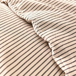 Housse De Couette*alinea Housse de couette 240x220cm en coton lavé à motif rayures - Blanc