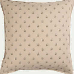 Parure De Lit*alinea Housse de couette 240x220cm et 2 taies d'oreiller 63x63cm motif floral en coton cretonne - Beige