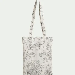 Parure De Lit*alinea Housse de couette 240x220cm et 2 taies d'oreiller 63x63cm en percale de coton motif floral - Blanc