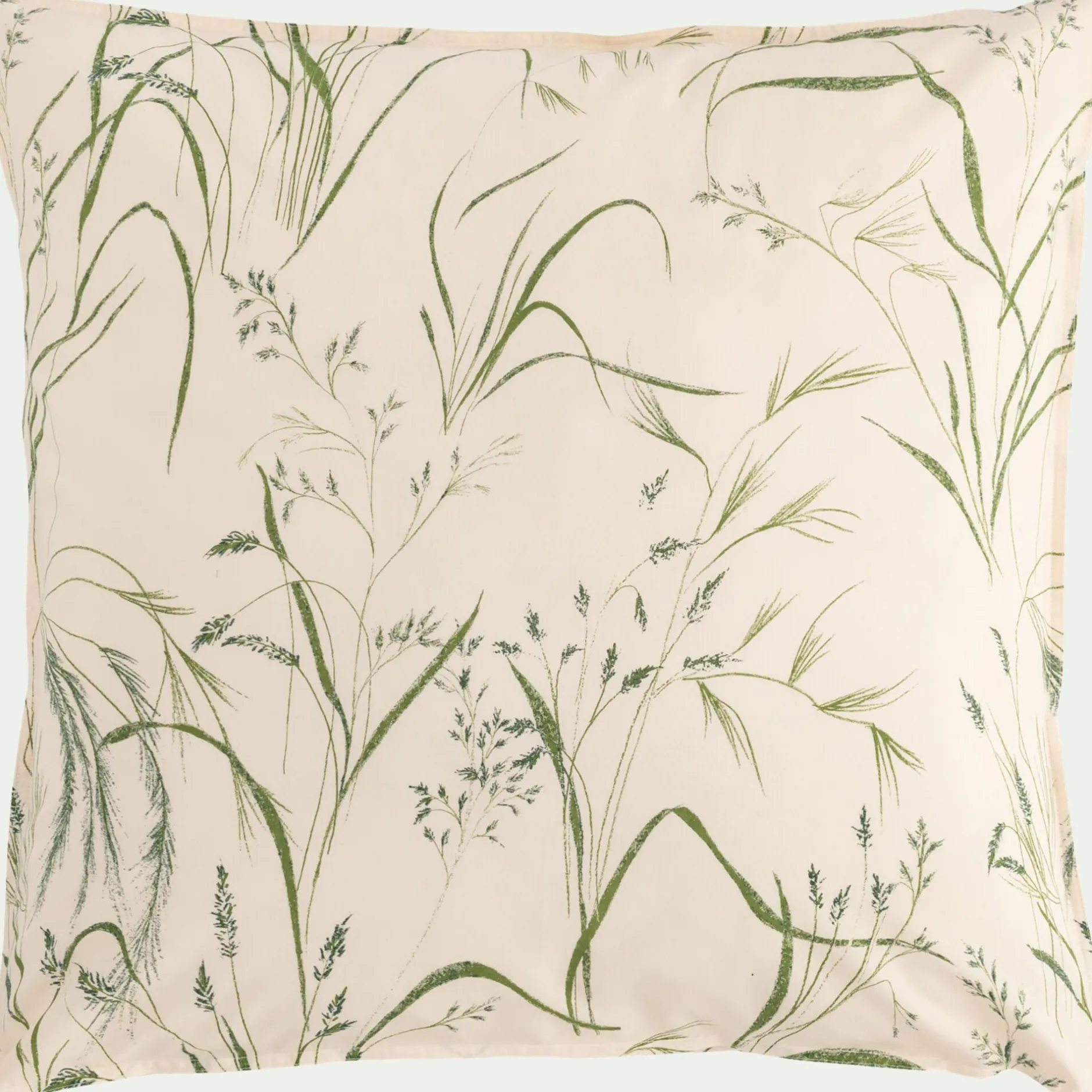 Parure De Lit*alinea Housse de couette 240x220cm et 2 taies d'oreiller 63x63cm en coton à motif végétal - Beige