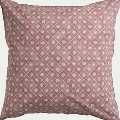 Parure De Lit*alinea Housse de couette 260x240cm et 2 taies d'oreiller 63x63cm en coton lavé - Rose