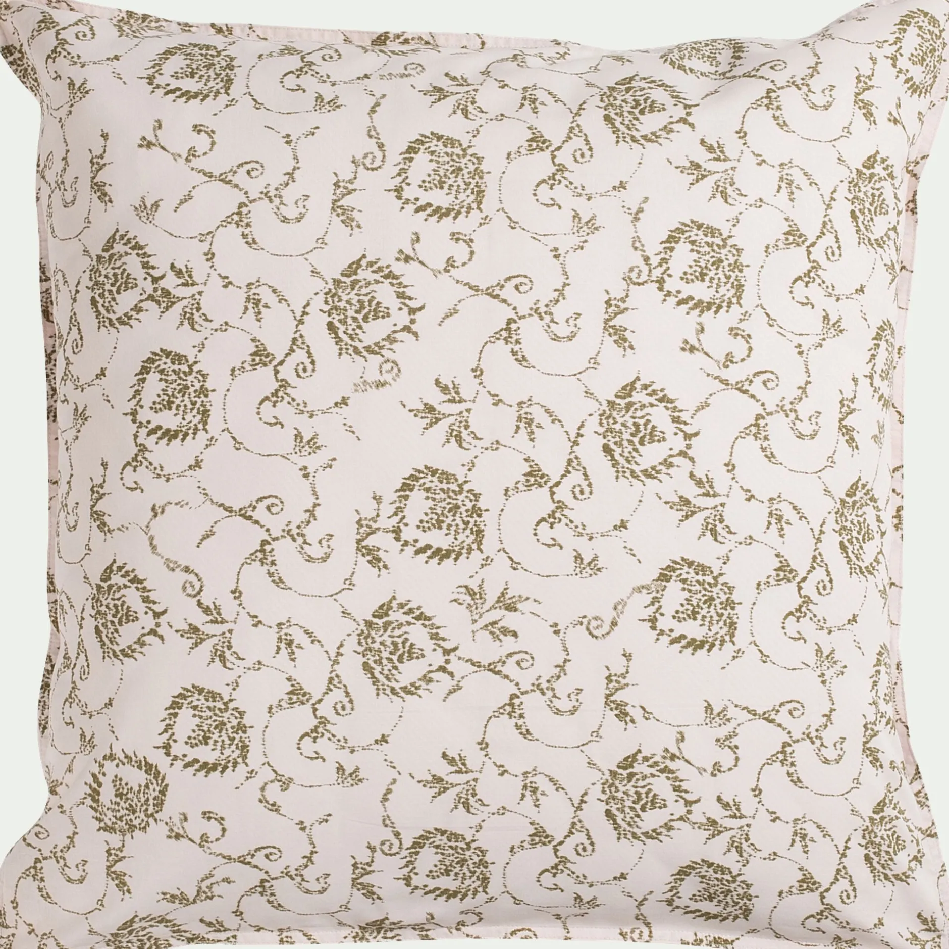 Parure De Lit*alinea Housse de couette 240x220cm et 2 taies d'oreiller 63x63cm en coton motif baroque - Blanc