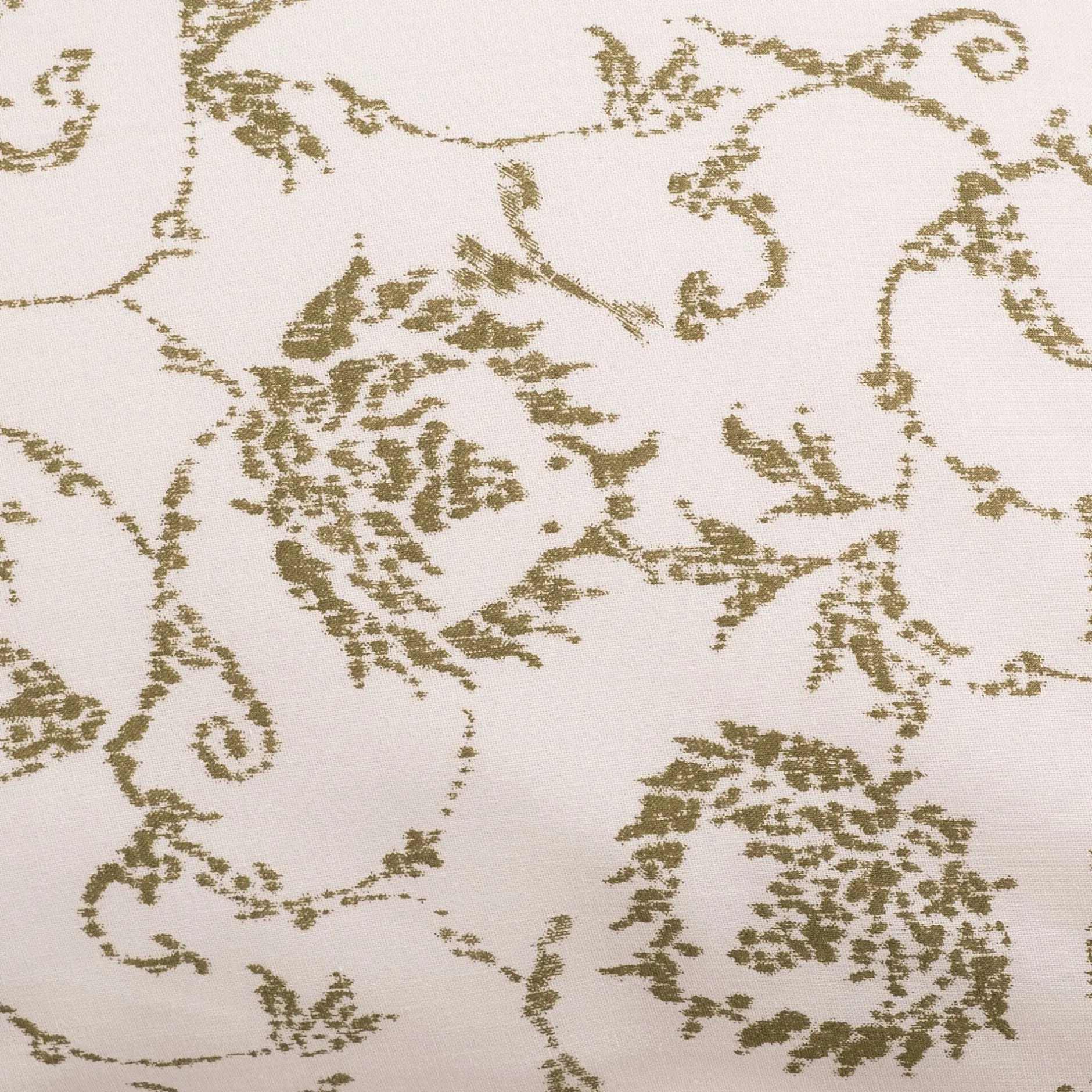 Parure De Lit*alinea Housse de couette 240x220cm et 2 taies d'oreiller 63x63cm en coton motif baroque - Blanc