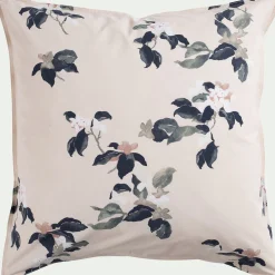 Parure De Lit*alinea Housse de couette 240x220cm et 2 taies d'oreiller 63x63cm en coton lavé à motif floral - Blanc