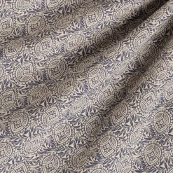 Parure De Lit*alinea Housse de couette 260x240cm et 2 taies d'oreiller 63x63cm en coton et lin - motif amande Bleu