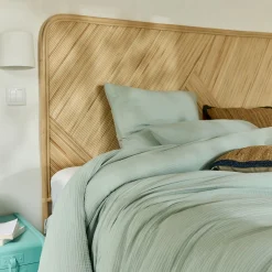 Parure De Lit*alinea Housse de couette 240x220cm et 2 taies d'oreiller 63x63cm en double gaze de coton - littoral Bleu