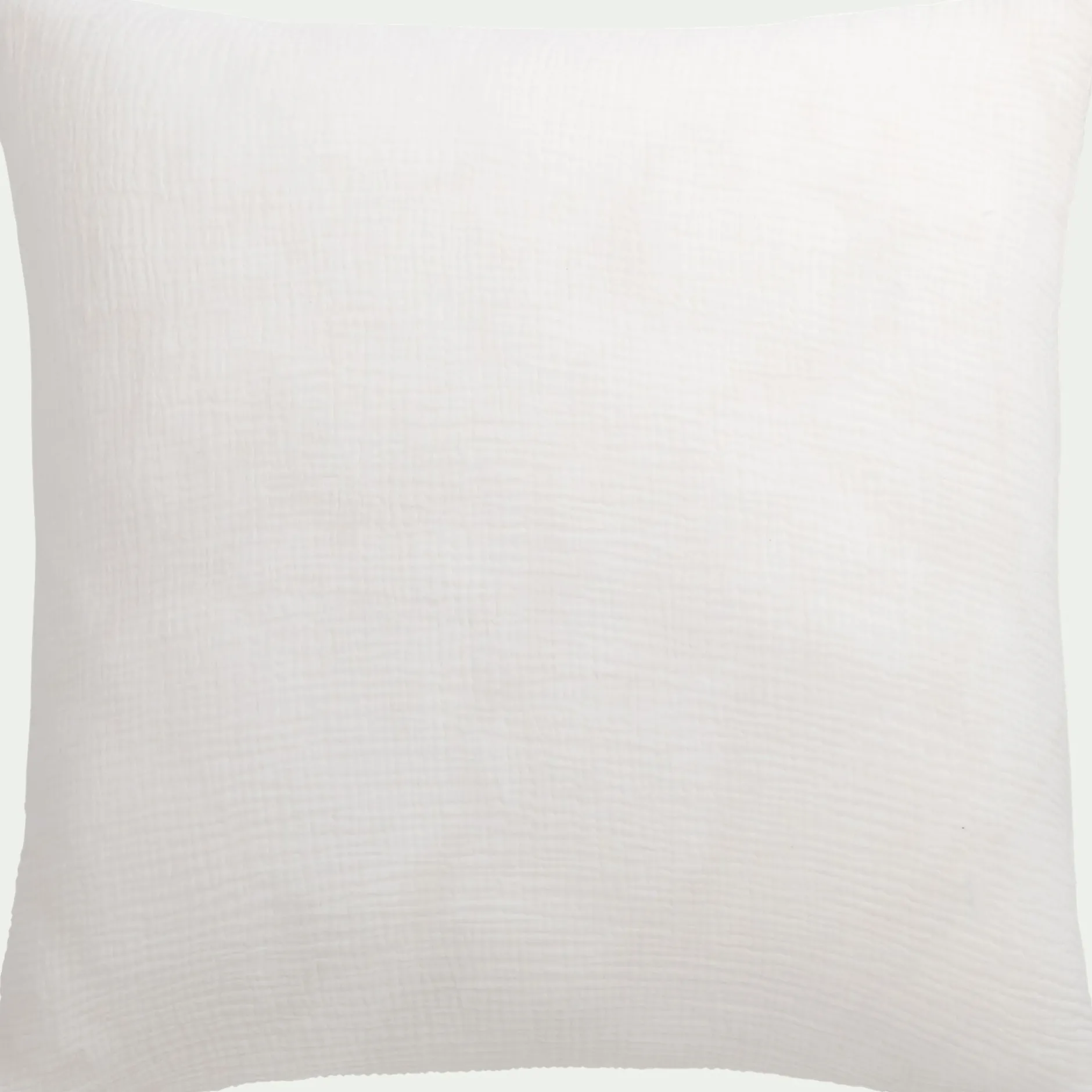 Parure De Lit*alinea Housse de couette 260x240cm et 2 taies d'oreiller 63x63cm en double gaze de coton - Blanc