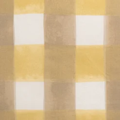 Parure De Lit*alinea Housse de couette 240x220cm et 2 taies d'oreiller 63x63cm en coton lavé à motif carreaux - Marron