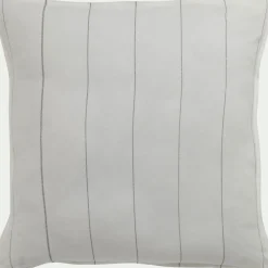 Parure De Lit*alinea Housse de couette 240x220cm et 2 taies d'oreiller 65x65cm en flanelle de coton à rayures - Blanc