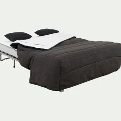 Housse Clic-Clac & Bz*alinea Housse pour canapé BZ et 2 housses de coussin 160x200cm - Gris anthracite