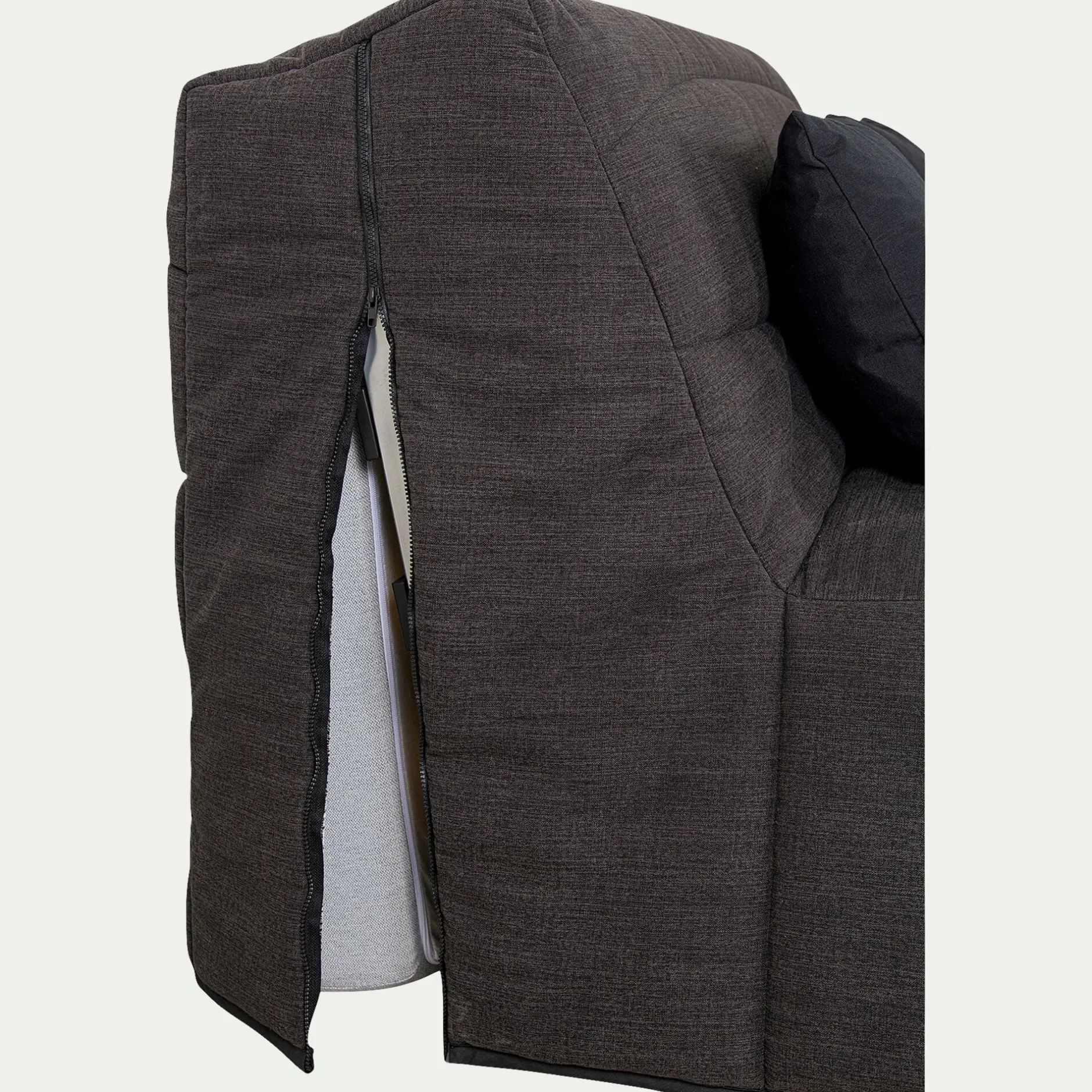 Housse Clic-Clac & Bz*alinea Housse pour canapé BZ et 2 housses de coussin 160x200cm - Gris anthracite