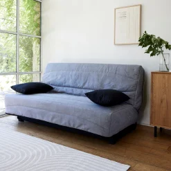 Housse Clic-Clac & Bz*alinea Housse pour canapé clic-clac et 2 housses de coussin 130x190cm - borie Gris