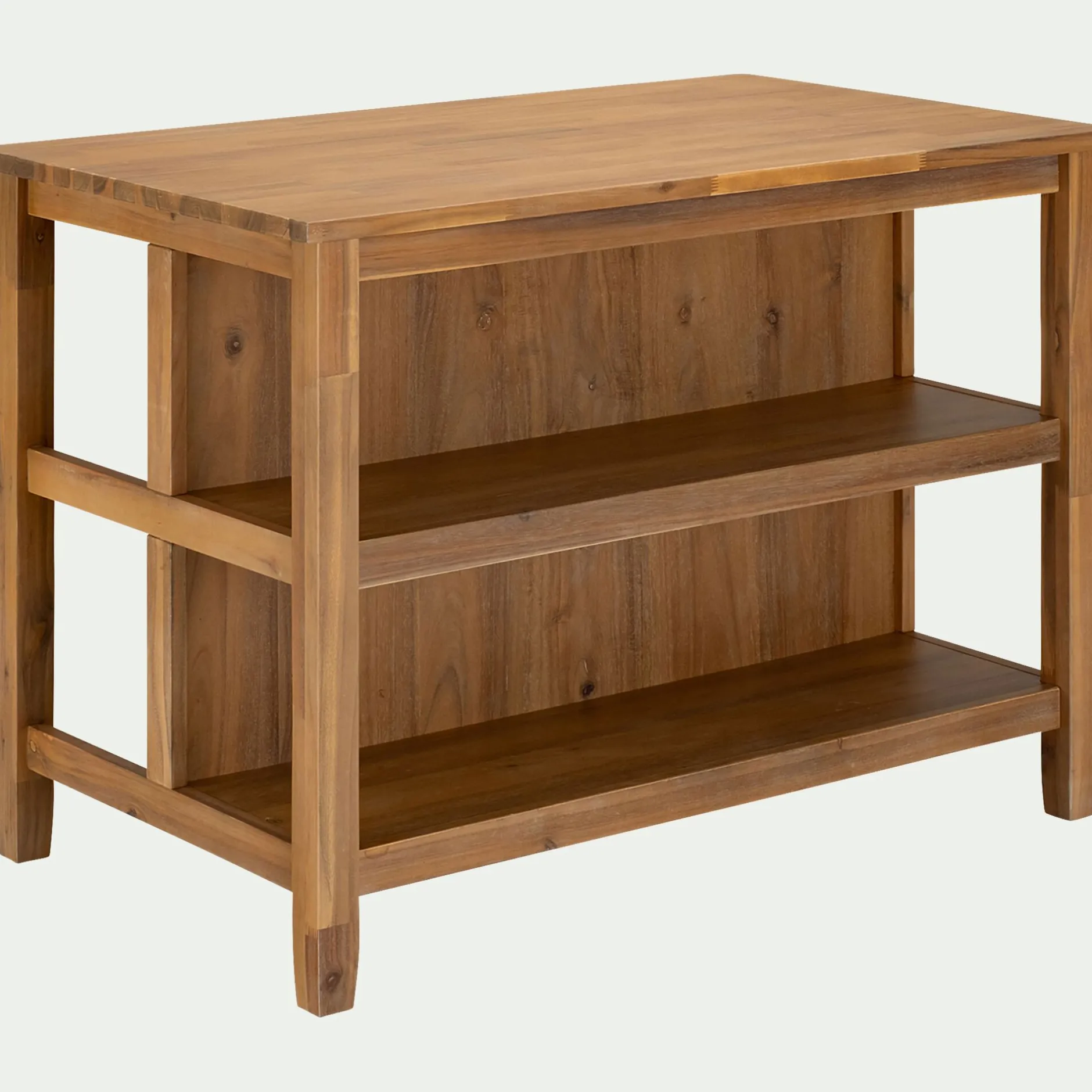 Îlot Central*alinea Ilot central de cuisine avec rangement en acacia L125cm - Bois foncé