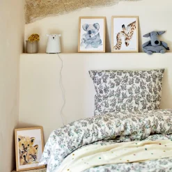 Matelas Enfant|Déco Murale*alinea Image aquarelle encadrée famille de girafes - A4 Naturel