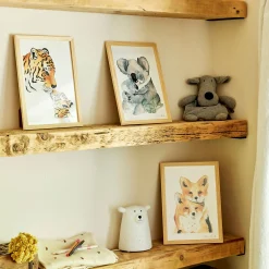 Matelas Enfant|Déco Murale*alinea Image aquarelle encadrée famille de koalas - A4 Naturel