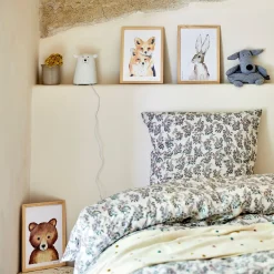 Matelas Enfant|Déco Murale*alinea Image aquarelle encadrée famille de renards - A4 Naturel