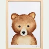 Matelas Enfant|Déco Murale*alinea Image aquarelle encadrée ourson - A4