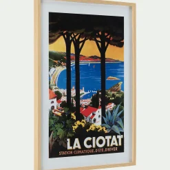Toile, Tableau Et Affiche*alinea Image encadrée de La Ciotat 53x73cm Bleu