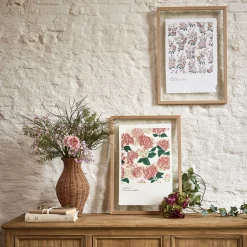 Toile, Tableau Et Affiche*alinea Image encadrée d'hortensias 45x63cm - Rose