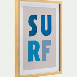 Matelas Enfant|Déco Murale*alinea Image encadrée motif surf 33x43cm - Bleu