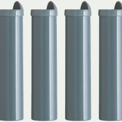 Pied De Sommier*alinea Jeu de 4 pieds de sommier cadre à lattes H22 cm - Gris