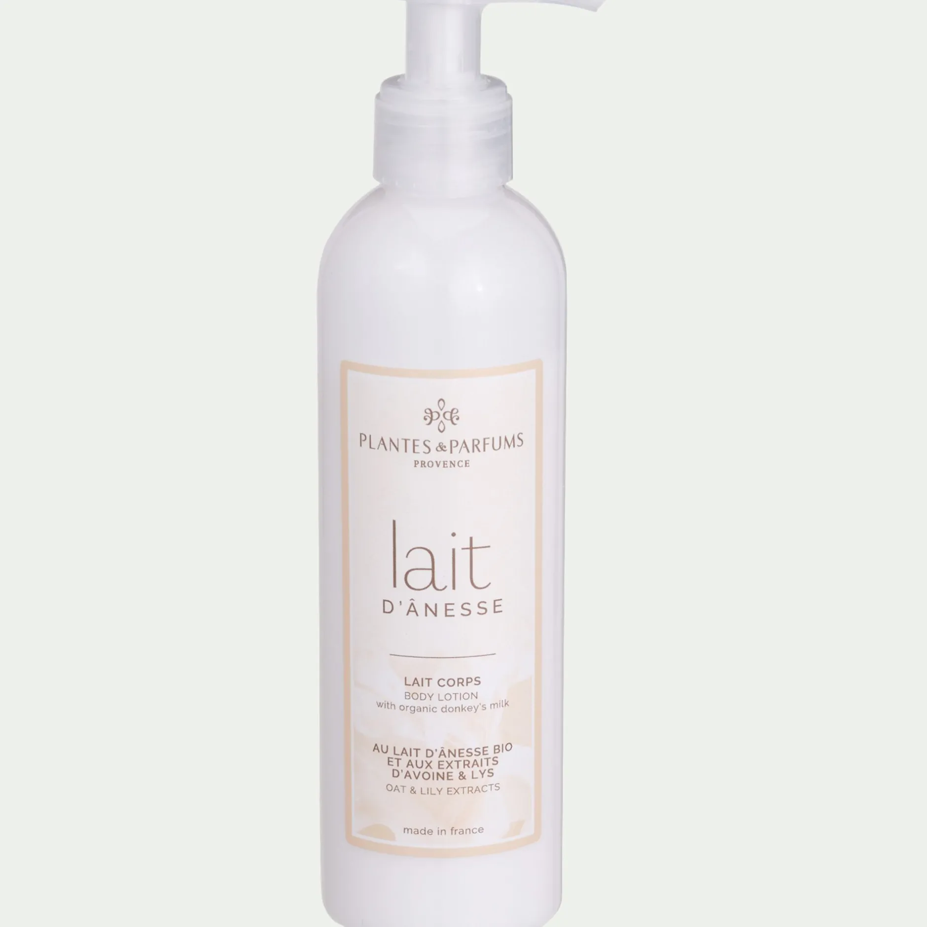 Cosmétique*alinea Lait corps au lait d'ânesse bio senteur avoine et lys 250ml