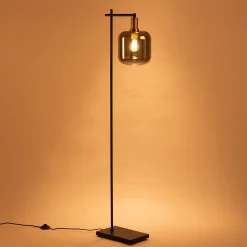 Lampadaire Droit*alinea Lampadaire en acier - Noir