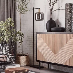 Lampadaire Droit*alinea Lampadaire en acier - Noir