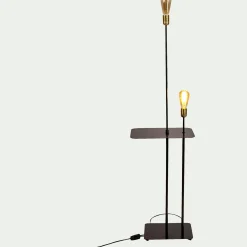 Pied De Lampadaire|Lampadaire Droit*alinea Lampadaire en métal H135cm - Noir
