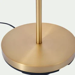 Lampadaire Droit*alinea Lampadaire électrifié droit en acier H180cm - Doré