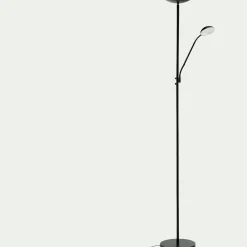 Lampadaire Droit*alinea Lampadaire électrifié droit en acier H180cm - Noir